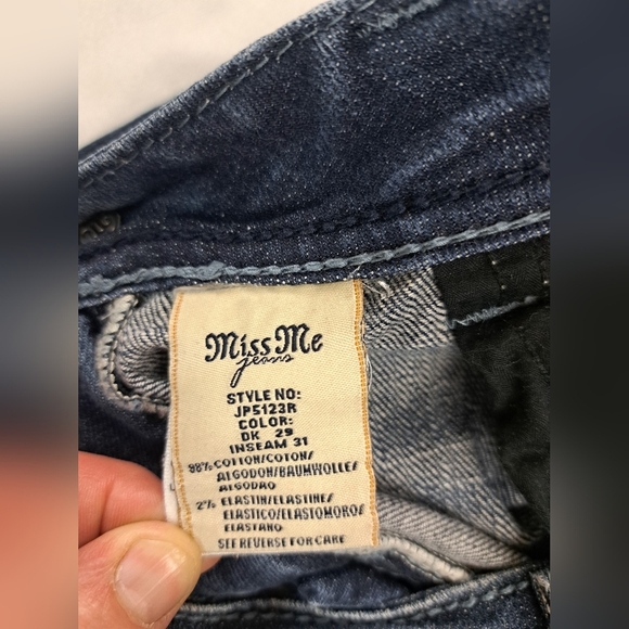 Miss Me Distressed Bootcut Stretch Jeans Size 29 - Picture 10 of 12